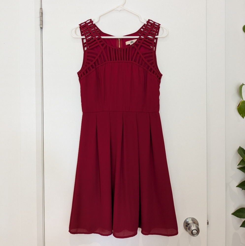 Semi Formal Red cutout dress